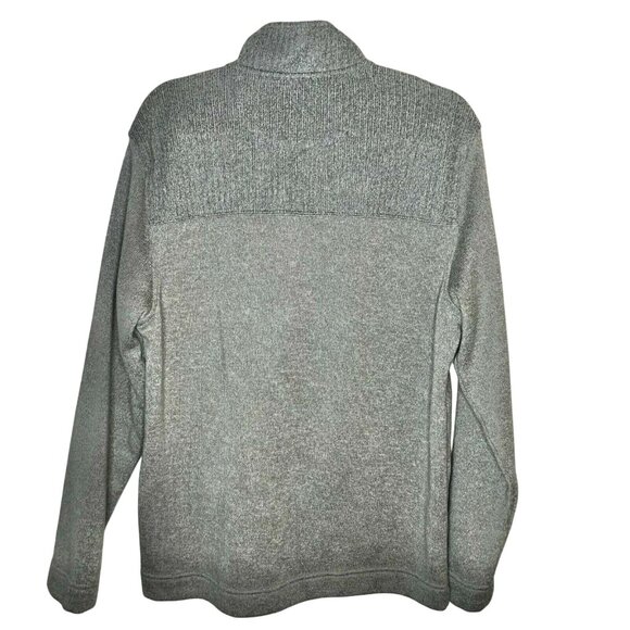 Van Heusen Flex Gray Quarter-Zip Sweater M Polyester Mens - Picture 4 of 6